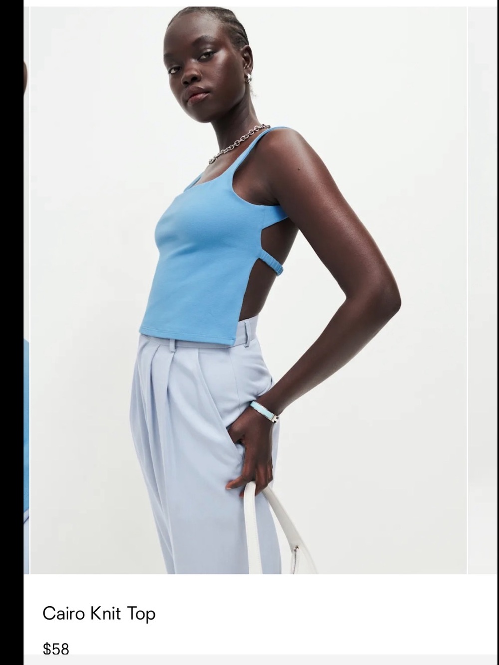 Reformation Cairo Knit Top in Capri